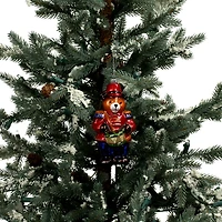 5.25" Drummer Bear Glass Ornament by Ashland®