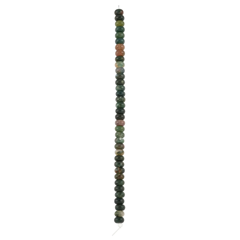 Green Agate Rondelle Beads, 8mm by Bead Landing™
