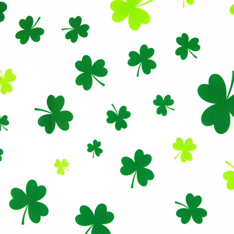 72" White & Green Shamrock St. Patrick's Day Table Runner