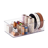 Clear Storage Bin with Dividers by Simply Tidy™