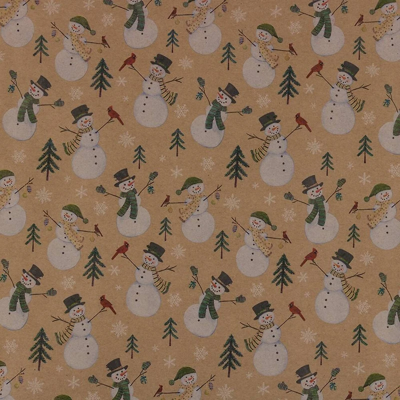 JAM Paper Christmas Kraft Gift Wrap Set, 5ct. 