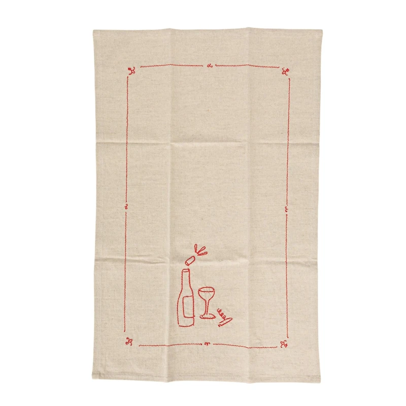 Hello Honey® Drink & Glass Bottles Linen & Cotton Blend Tea Towels, 4ct.