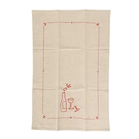 Hello Honey® Drink & Glass Bottles Linen & Cotton Blend Tea Towels, 4ct.