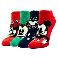 Disney® Mickey Mouse 4 Pack Cozy Socks in Gift Wrap Box