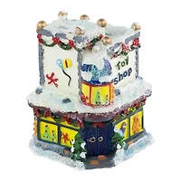 4" Glittered Snowy Toy Shop Christmas Village Building