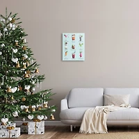 Stupell Industries Christmas Cocktails Seasonal Menu Canvas Wall Art