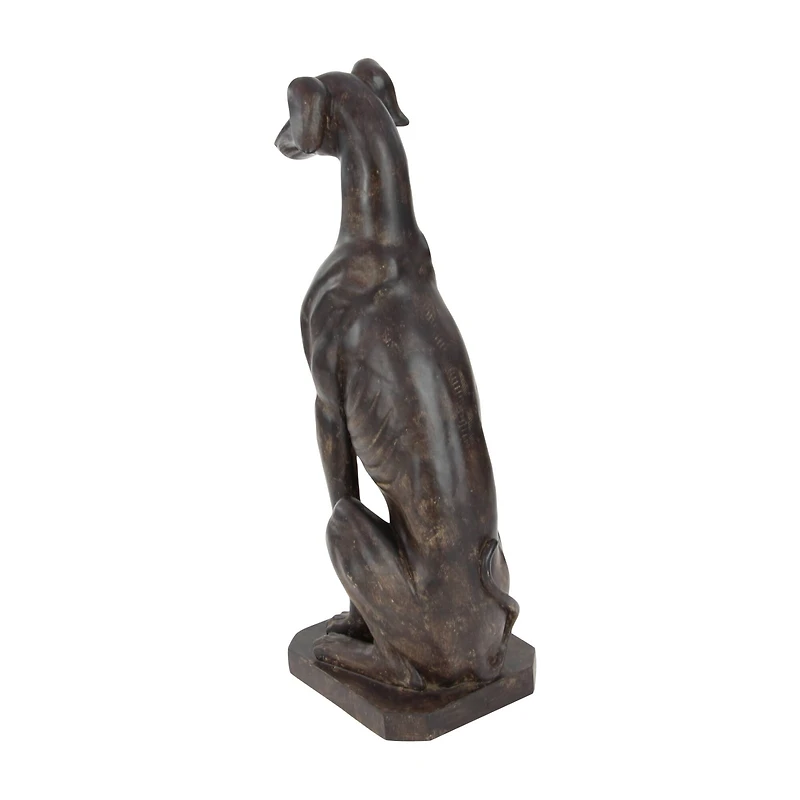 31" Brown Farmhouse Dog Sculpture