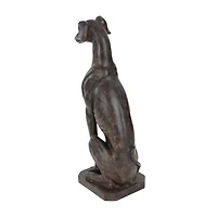 31" Brown Farmhouse Dog Sculpture