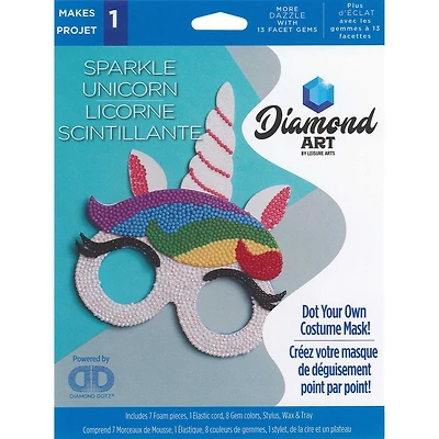Diamond Art Unicorn Costume Foam Mask Kit
