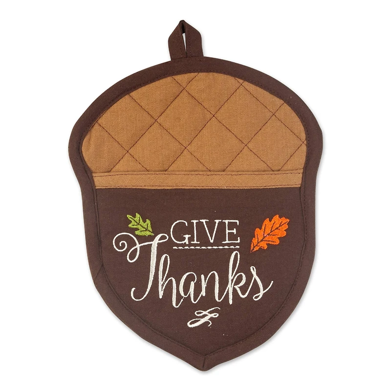 Thanks Acorn Potholder Gift Set
