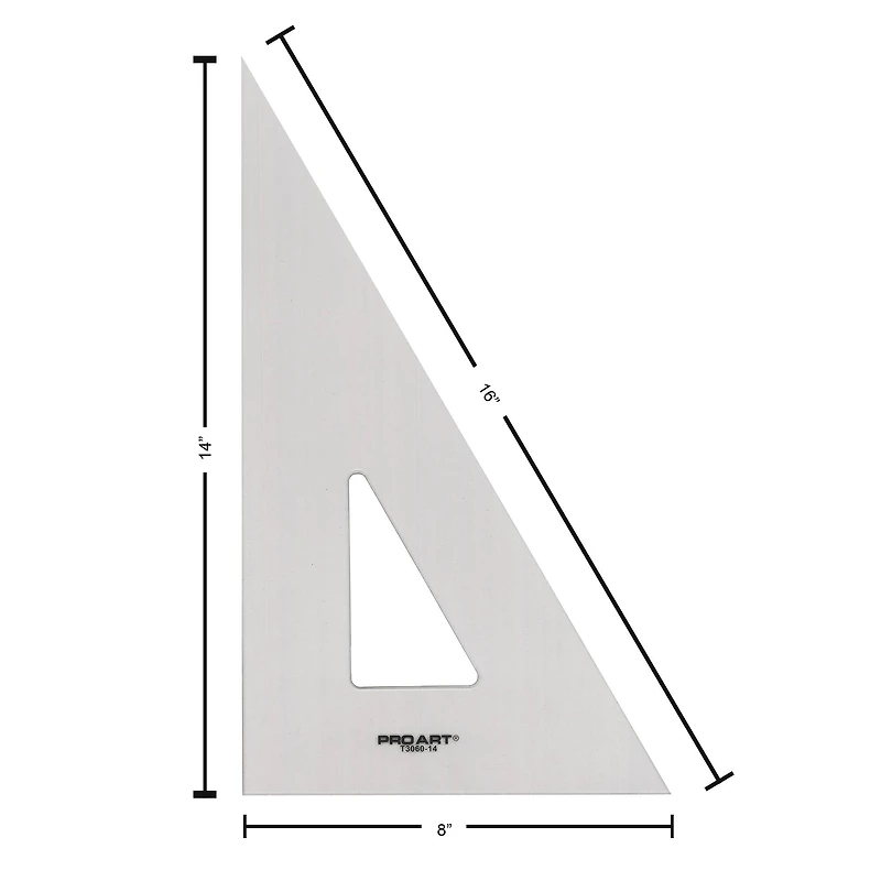 Pro Art® 14" Smoke 30/60 Triangle With Ink Edge & Finger Lift