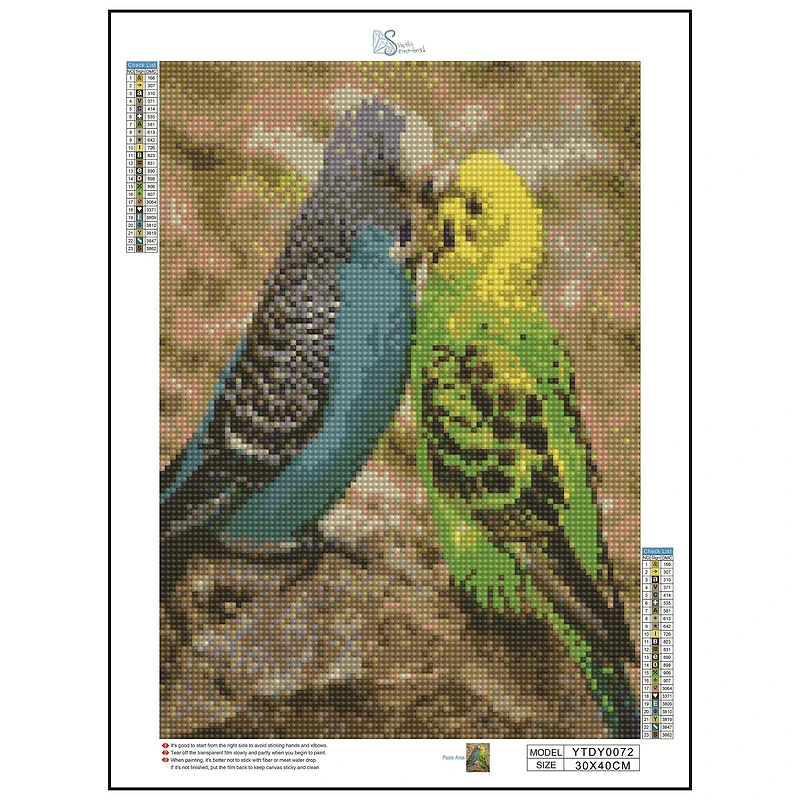 Sparkly Selections Beginner Two Parakeets Diamond Painting Kit