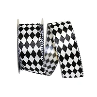 JAM Paper 1.5" x 10yd. Wired Diamond Dare Ribbon