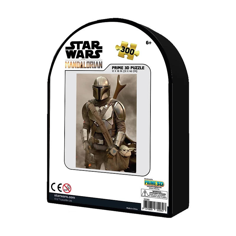 Star Wars - The Mandalorian 3D Lenticular Jigsaw Puzzle in a Collectible Shaped Tin: 300 Pcs