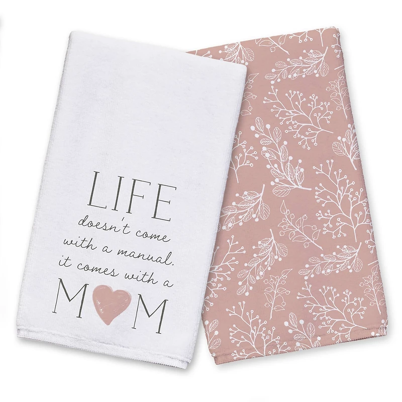 Life Comes with a Mom Tea Towel Set