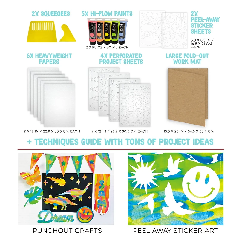 Squeegee Art Craft Kit