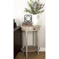 Light Brown Wood Farmhouse Accent Table