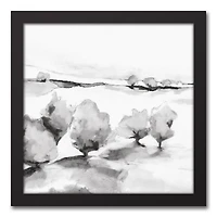 Tree Landscape 12" x 12" Black Framed Canvas