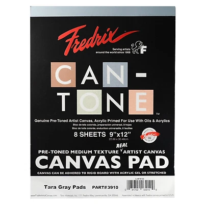 Fredrix Creative Series 9" x 12" Can-Tone Canvas Pad