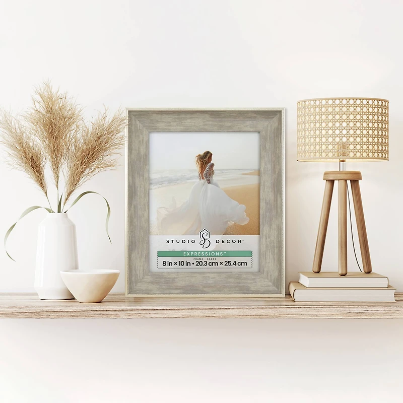 Expressions™ Metallic Edge Champagne Woodgrain Frame by Studio Décor®