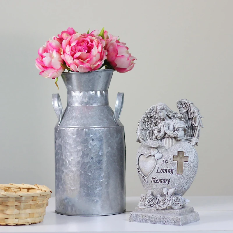 9.5" Solar LED Lighted Praying Angel Outdoor Garden Statue