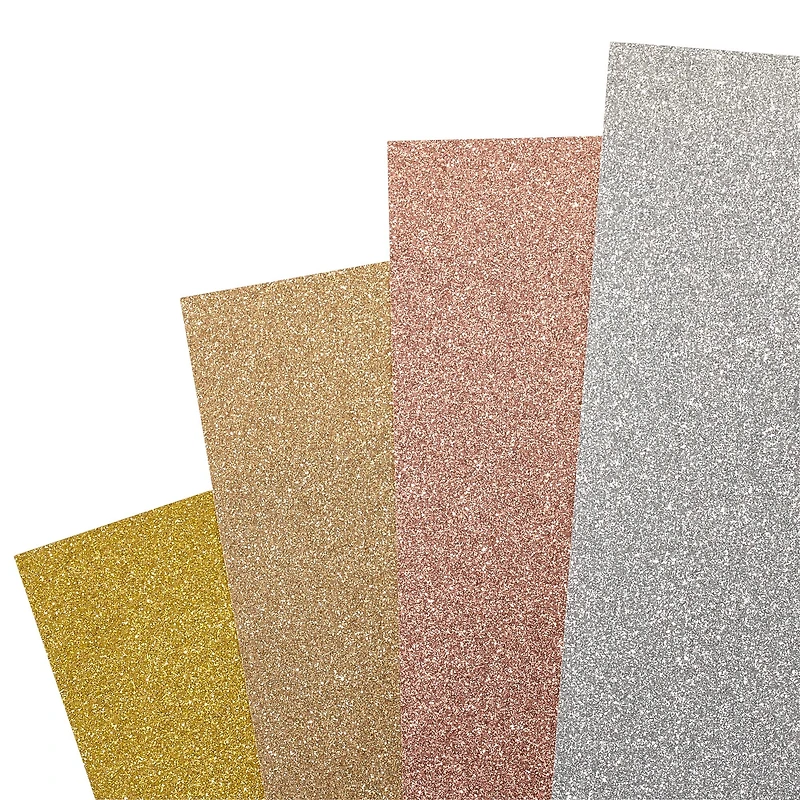 6 Pack: Glitter Metallic Cardstock Paper Pad by Recollections™, 12" x 12"