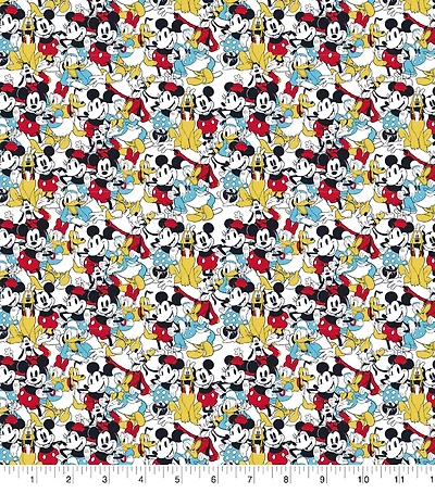 Disney Mickey Sensational Six Vintage Cotton Fabric