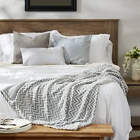DII® Gray Chevron Plush Throw
