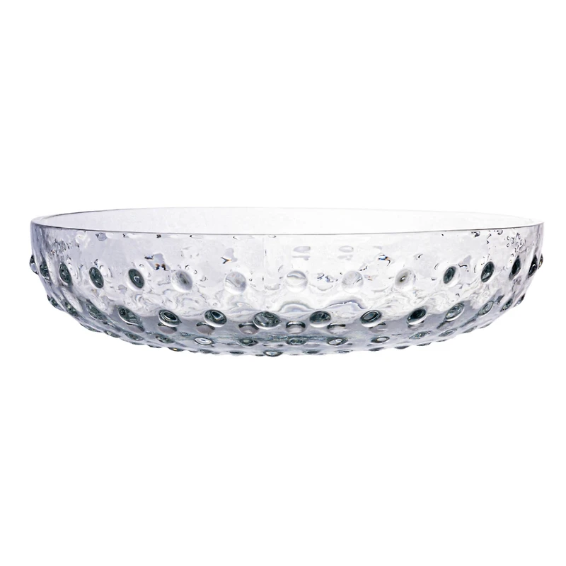 Hello Honey® 8.25" Clear Hobnail Low Round Glass Bowl