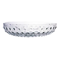 Hello Honey® 8.25" Clear Hobnail Low Round Glass Bowl