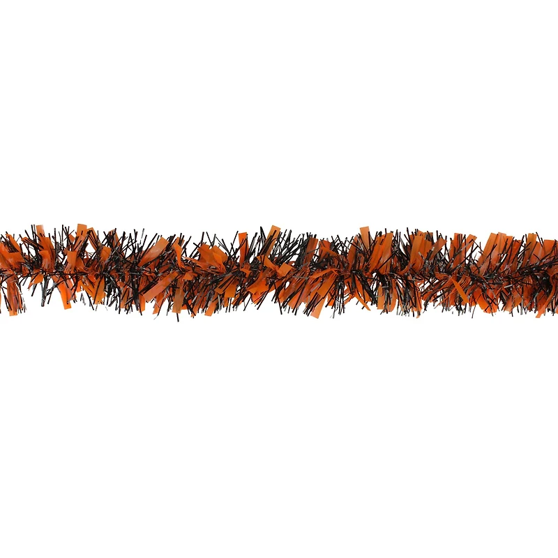 50ft. Orange & Black Halloween Tinsel Garland