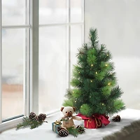 2ft. Pre-Lit Artificial Christmas Tree in Fabric Base