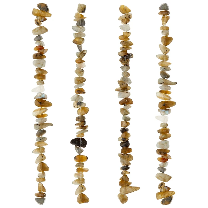 12 Packs: 4 ct. (48 total) Gray Labradorite Chip Beads by Bead Landing™