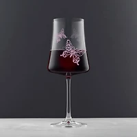 JoyJolt® 21oz. Meadow Butterfly Crystal Red Wine Glasses Set, 2ct.