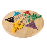 Toy Time Wooden Chinese Checkers Board Game Set