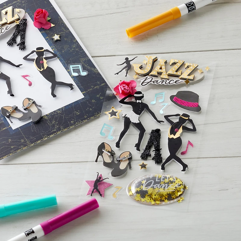 Jazz Dance Dimensional Stickers by Recollections™