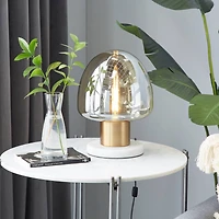 14" Gold Metal Modern Table Lamp