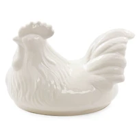 Martha Stewart 6" Cream Ceramic Rooster Baker