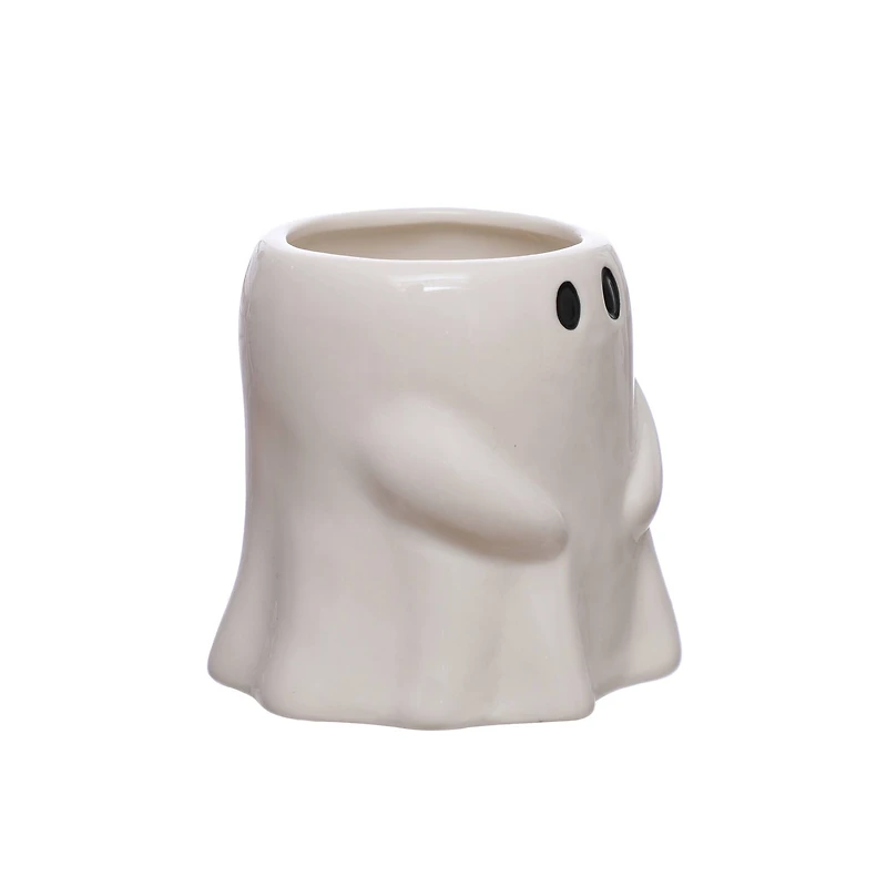 4.5" White Ghost Ceramic Decorative Container by Ashland®