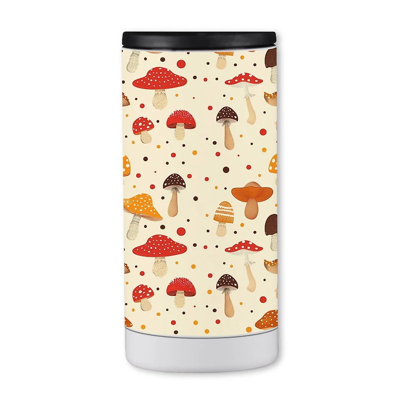 Cutie Mushroom Pattern 12oz. Koozie