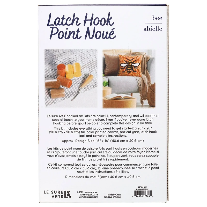 Leisure Arts® Bee Latch Hook Kit