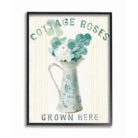 Stupell Industries Off-White Blue & Yellow Country Roses in Milk Tin Framed Wall Art