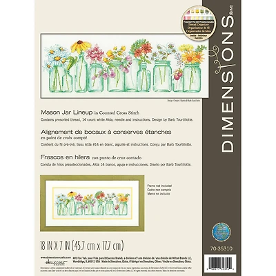 Dimensions Mason Jar Lineup Counted Cross Stitch Kit