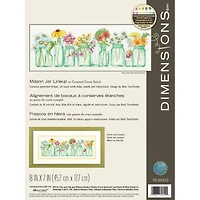 Dimensions Mason Jar Lineup Counted Cross Stitch Kit