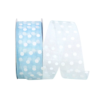 JAM Paper 1.5" x 25yd. Sheer Dots Glee Ribbon