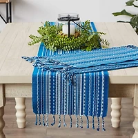 DII® Blue Tonal Stripe With Fringe Placemats, 6ct.