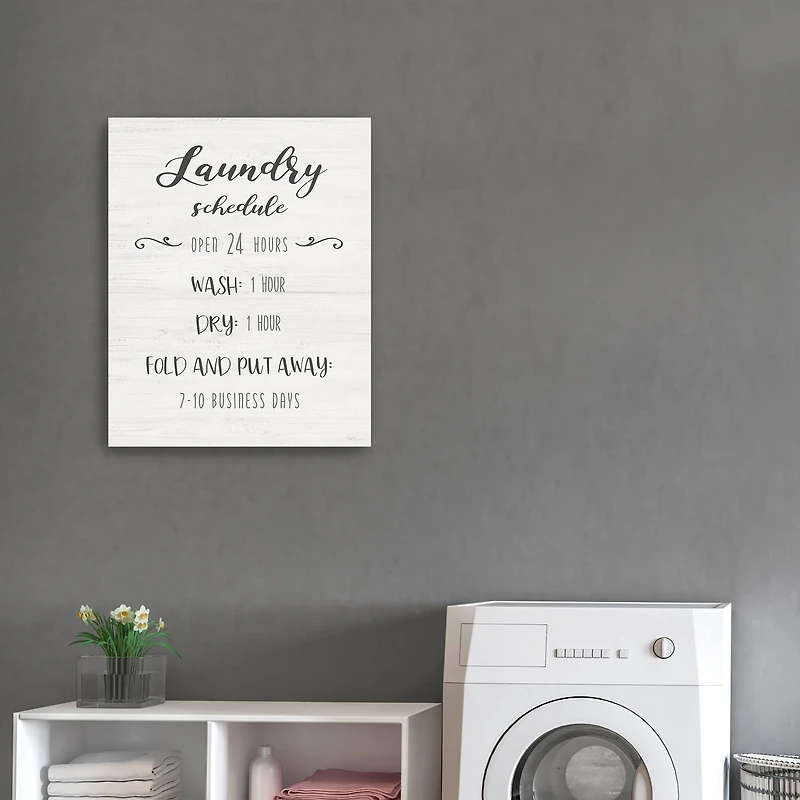Laundry Time Schedule Canvas Giclee