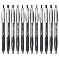 BIC® Glide™ Black Medium Point 1mm Retractable Ball Pen, 12ct.