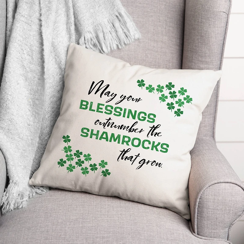 Shamrock Shiplap Pillow 18" x 18" Throw Pillow