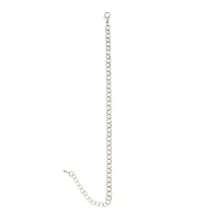 7.5" Rhodium Rolo Charm Bracelet by Bead Landing™